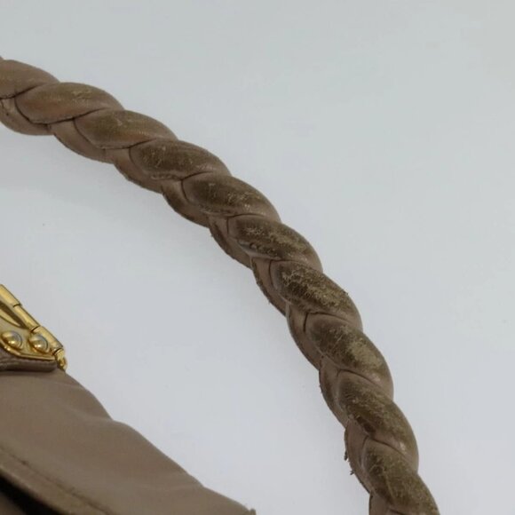 Miu Miu Matelasse Hand Bag Leather 2way Pink Gold Auth 120471 - Picture 9 of 16